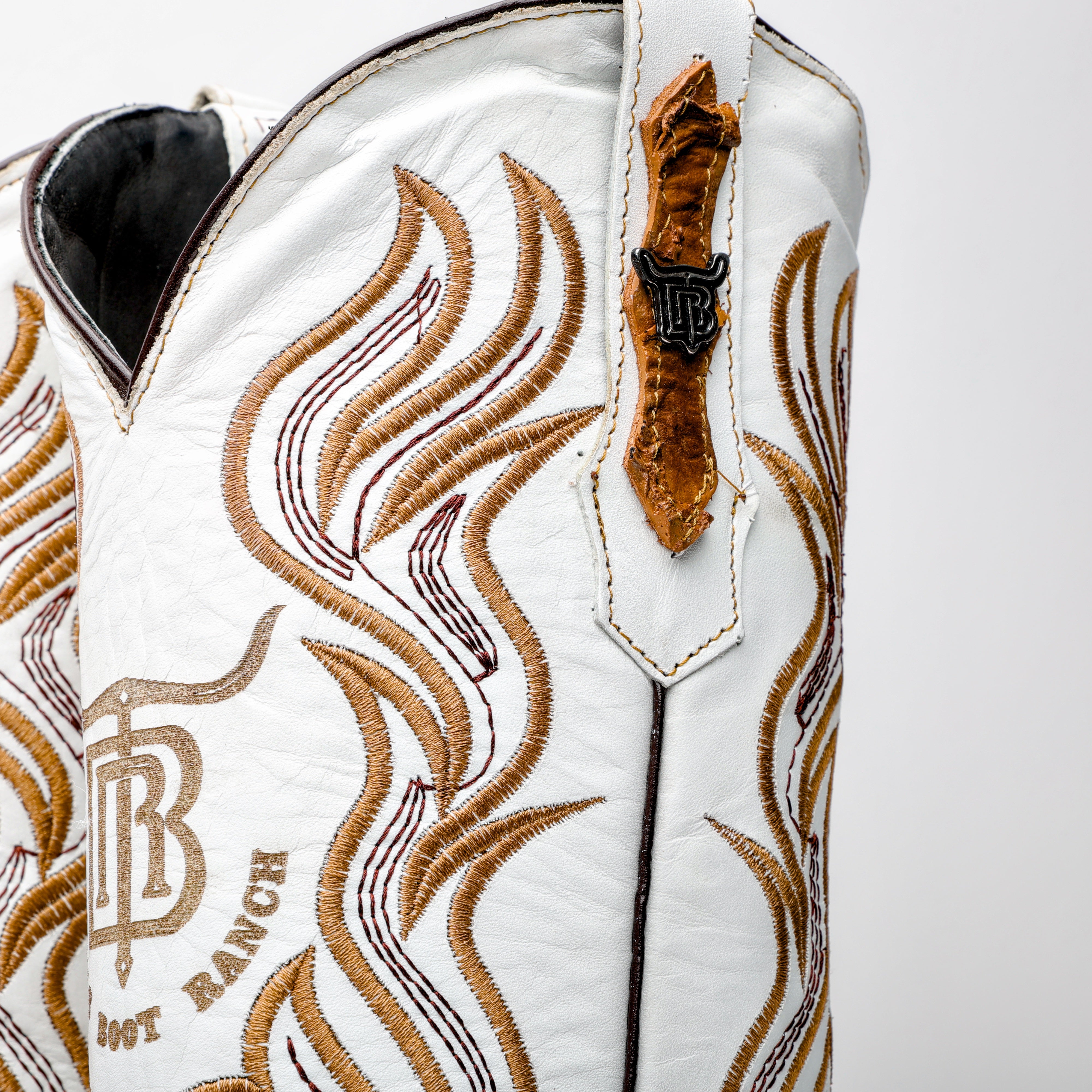 Matte Tan Jumbo Pirarucu Leather Boots - Square Toe