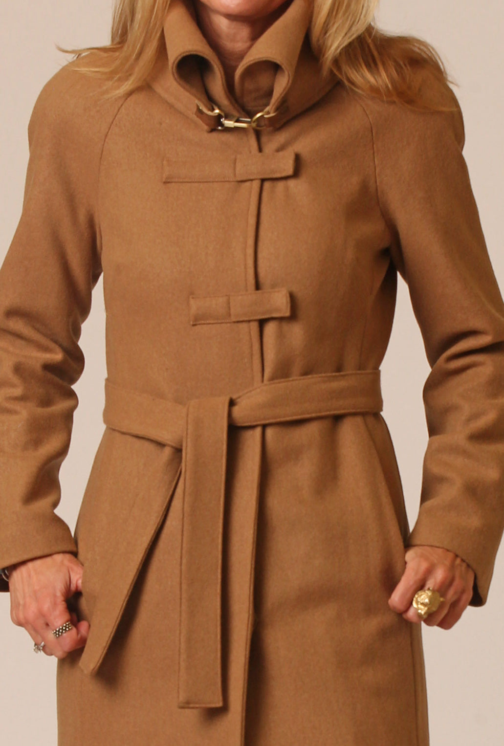 CAMEL CROSSBAR RAGLAN COAT