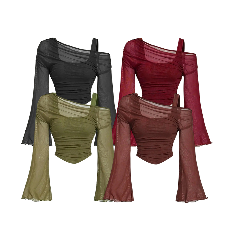 Women's Drop Shoulder Long Sleeve Knit Top