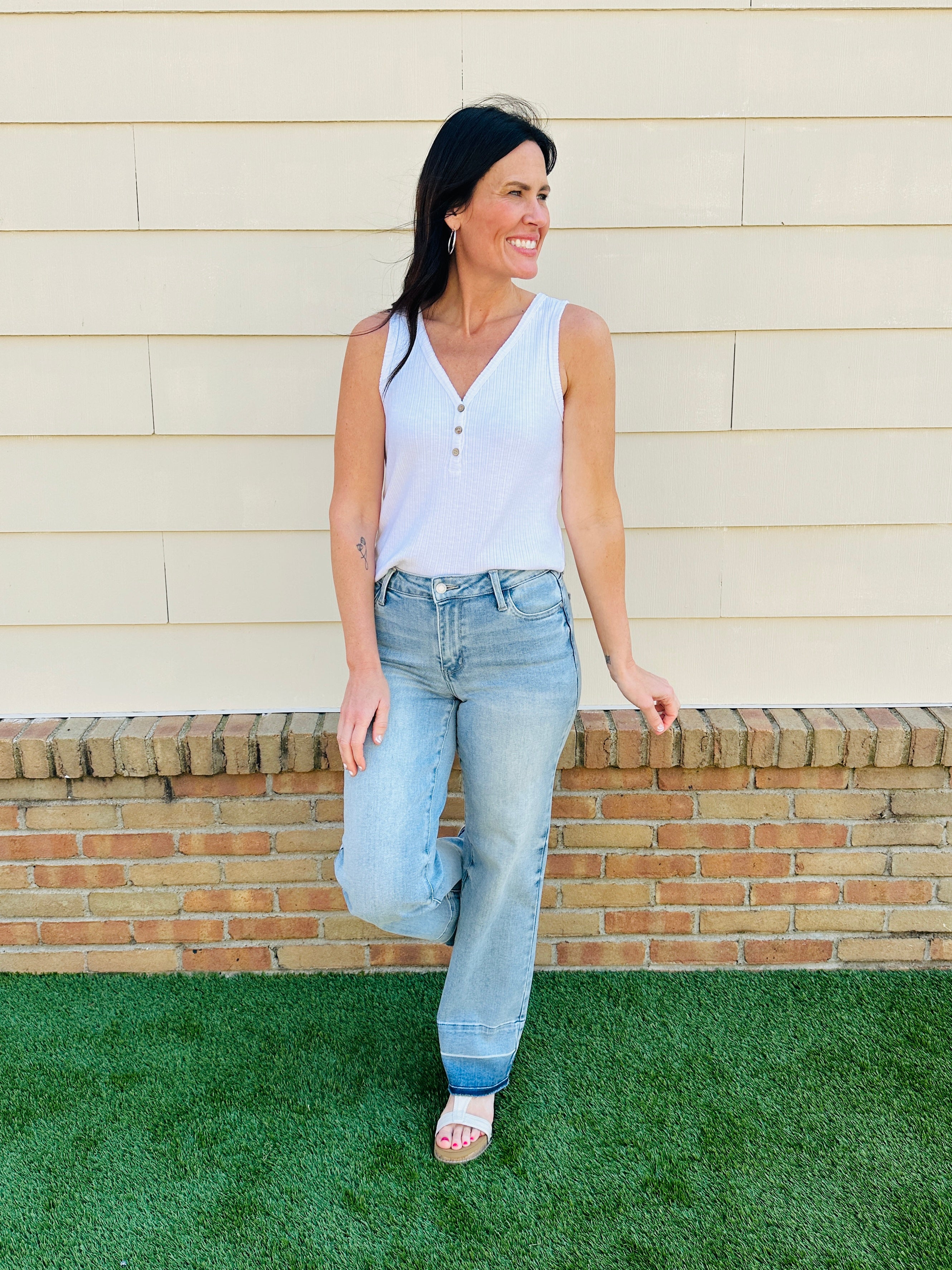 Judy Blue Release Your Inhibitions Wide Leg Jeans