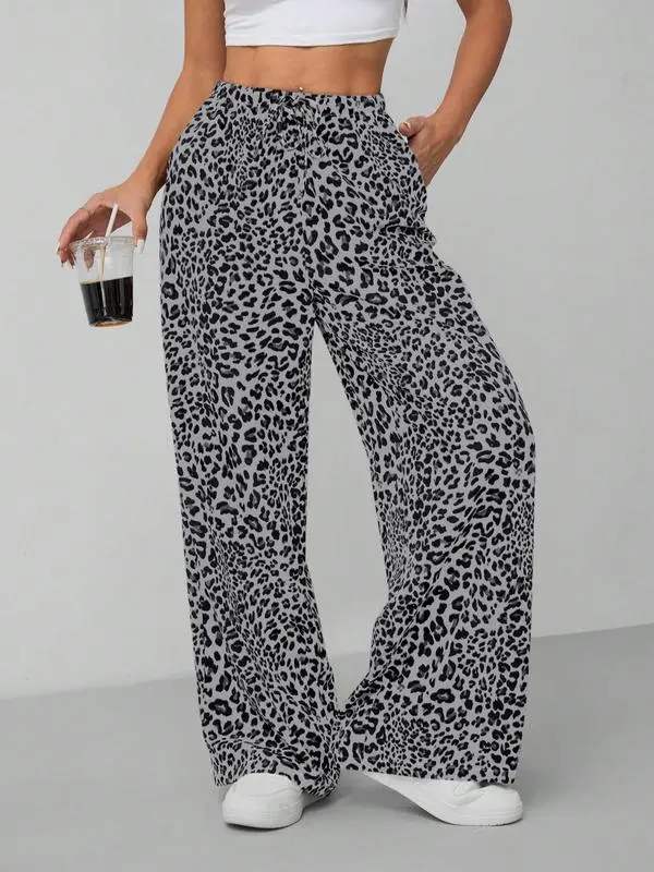 Women's Leopard Print Wide Leg Pants (Less than $3 each!)