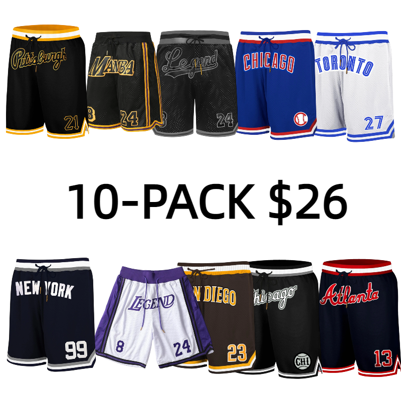 Men's Regular Fit Letter & Number Print Drawstring Waist Jersey Basketball Shorts