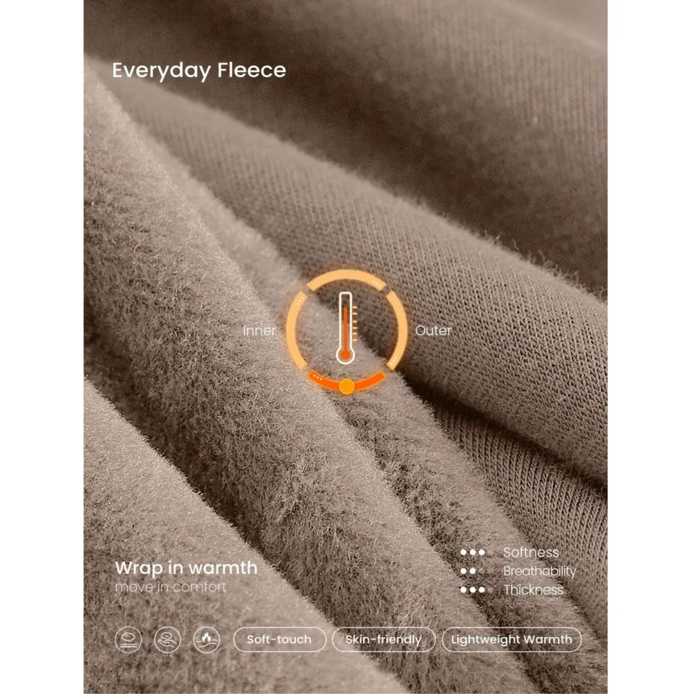 Warm Lightweight Relaxed Fit Cropped Hoodie Sweatshirt Set