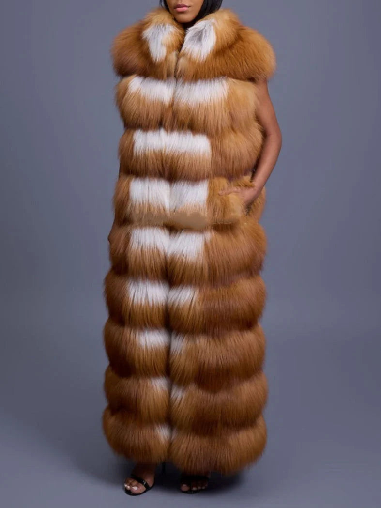 Long Fox Fur Vest