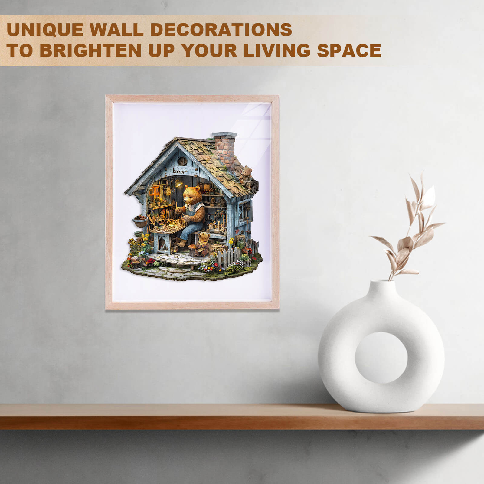 Bear Repair House Wooden Jigsaw Puzzle