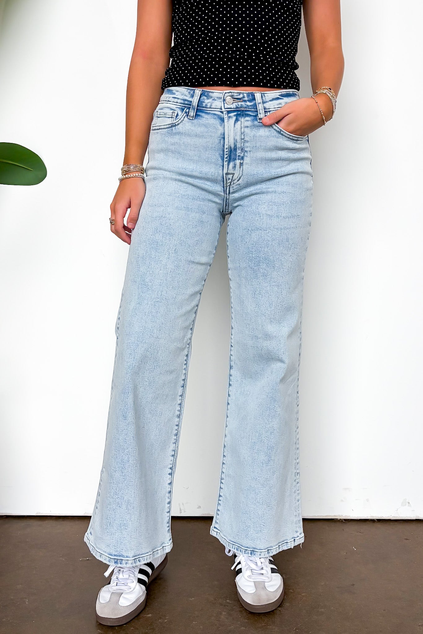 Light Wash Wide Leg Pants