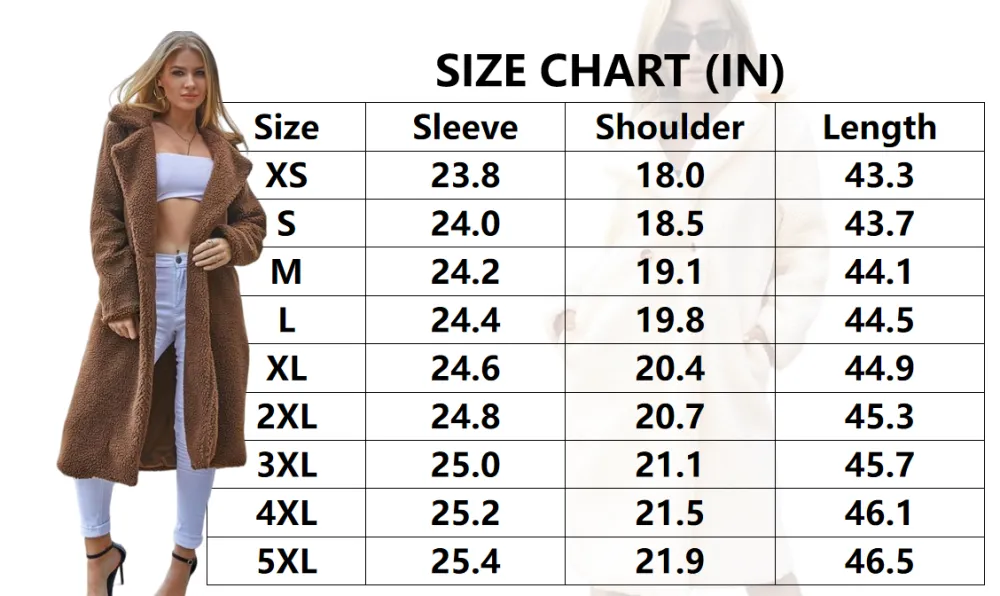 Women Faux Fur Pocket Button Lapel Coat