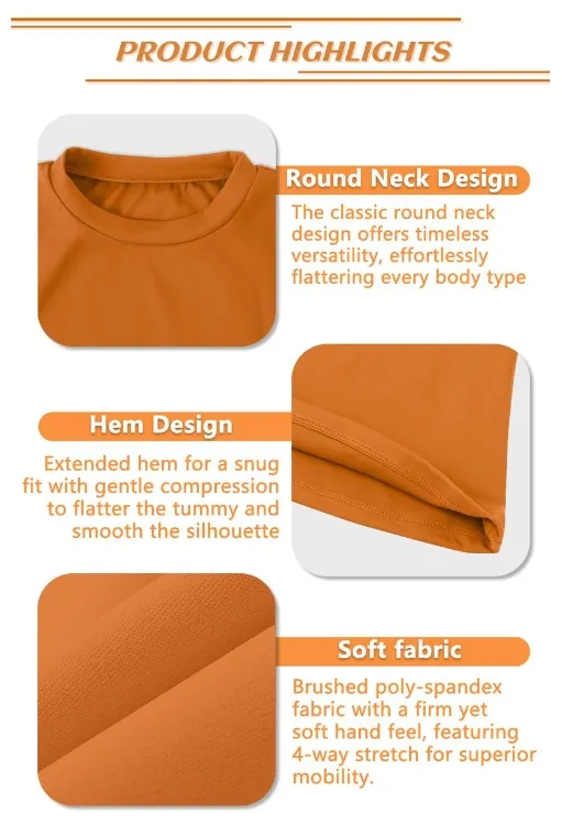 Women's Solid Round Neck Sports Tee (Less than $3 each!)