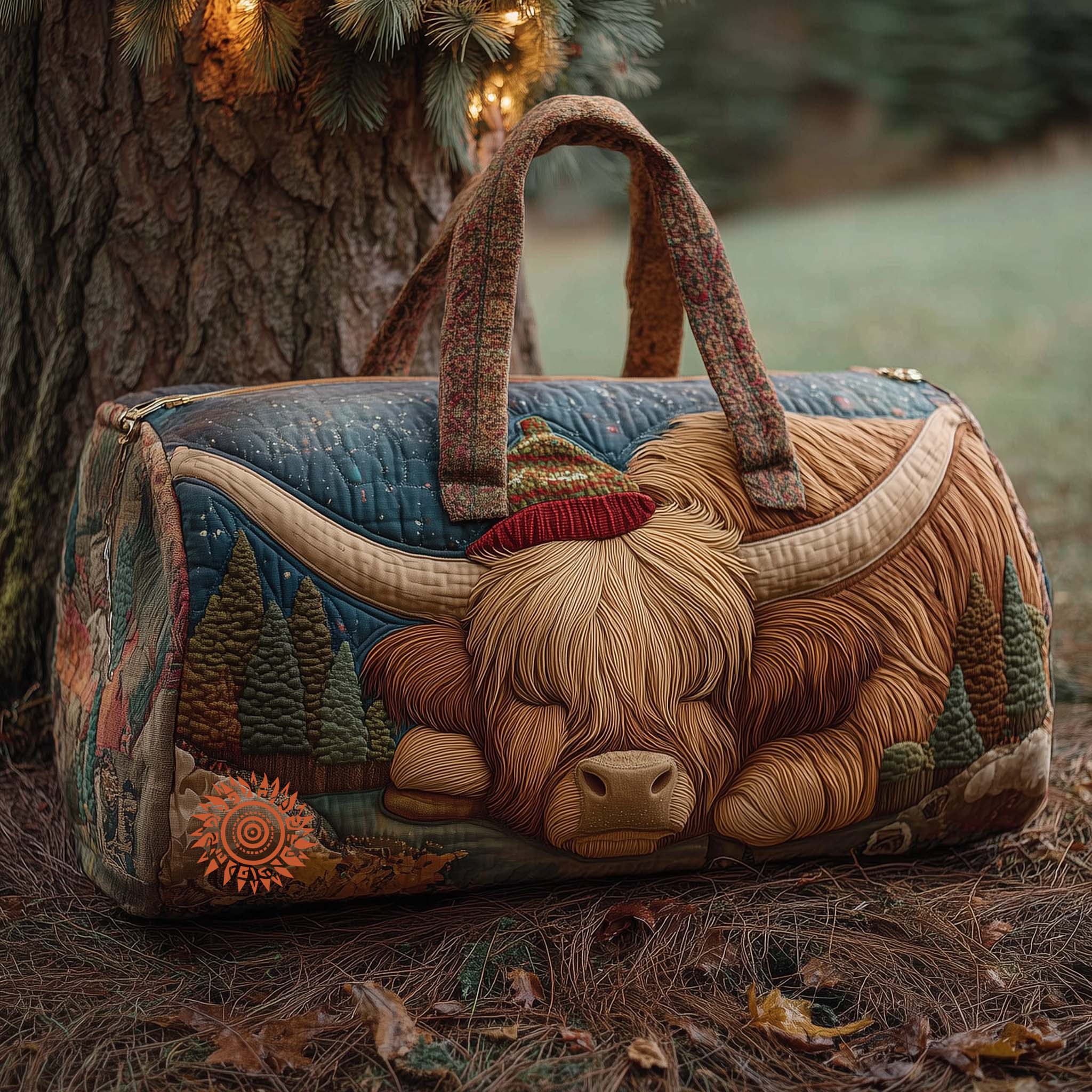 Farmstead Cow Quilted Duffle Bag – Rustic Country Travel & Weekender Bag