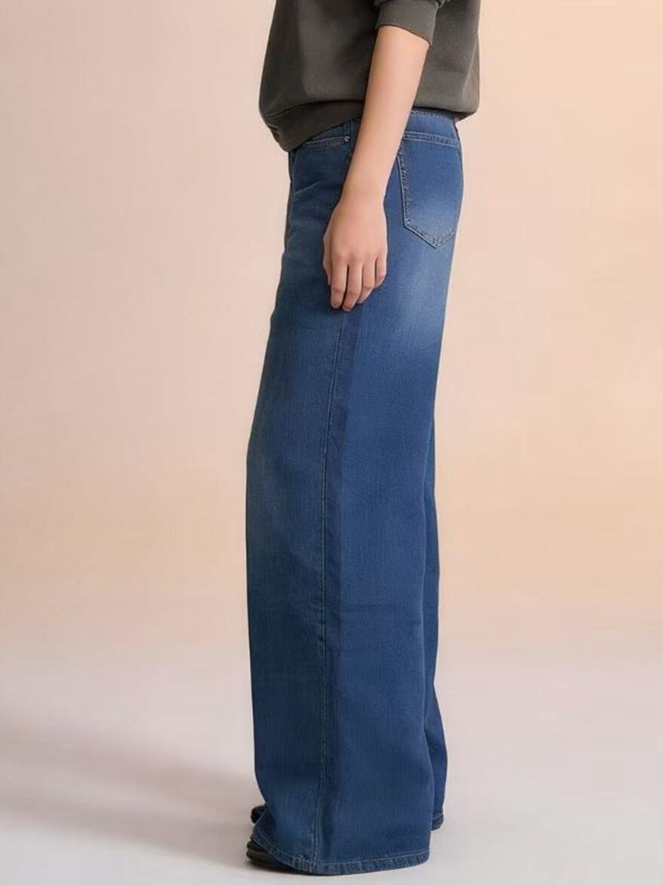 High-Waisted Wide Leg Jeans