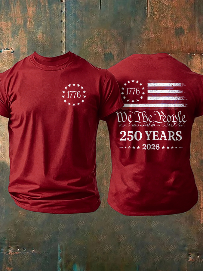 Men'S Round Neck Printed T-Shirt