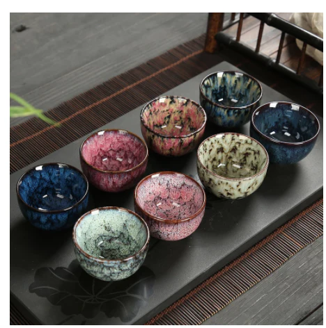 6PC-Kiln Fired Ceramic Espresso-Tea Cups