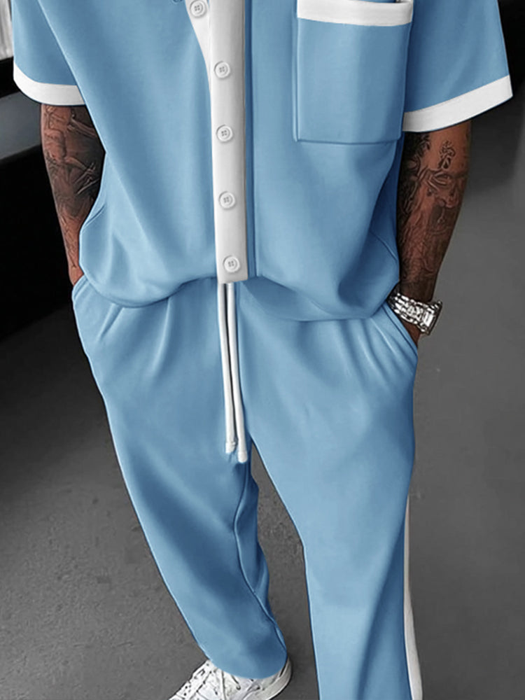 Trendy Color Block 2-Piece Outfit