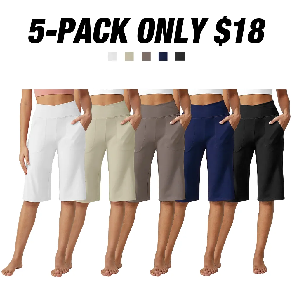 Loose High-Waist Casual Cropped Yoga Pants(New Arrivals)
