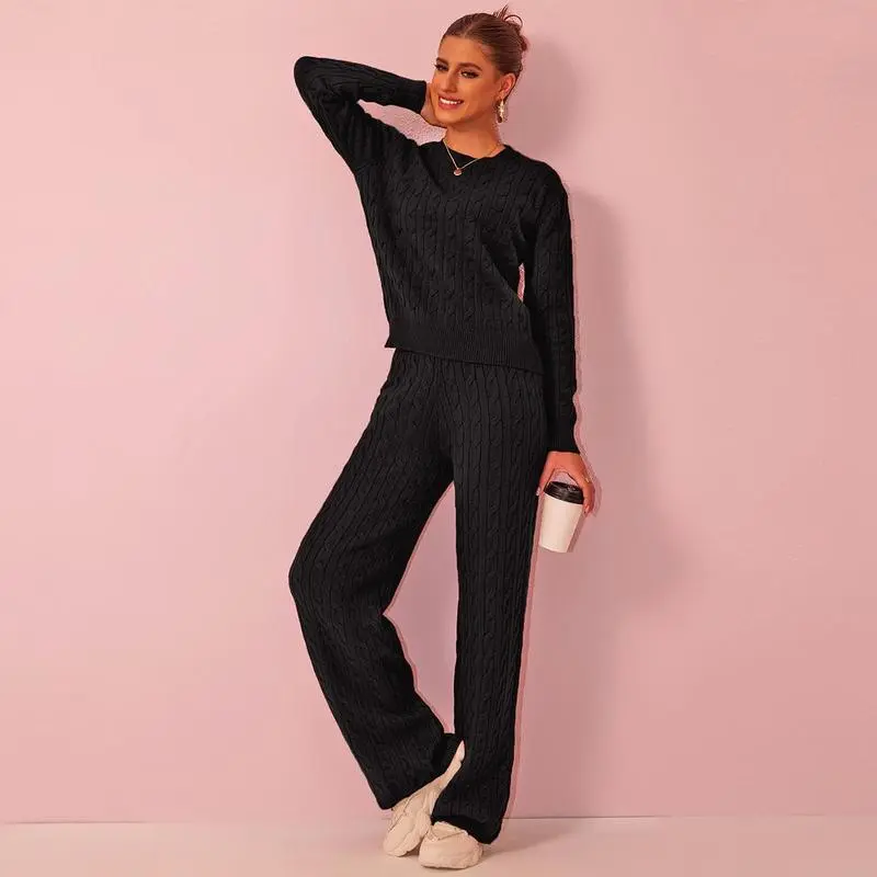 Cozy Women’s Cable-Knit Lounge Set