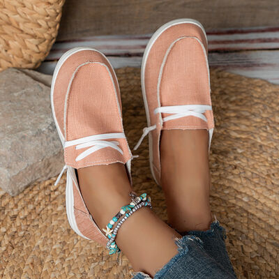 Lace Up Round Toe Slip-Ons (multiple color options)