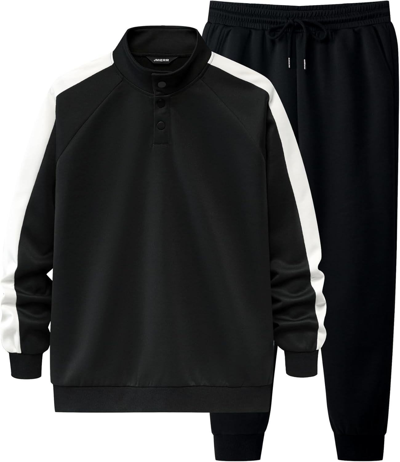 Men's 2 Piece Casual Outfits Quarter Button Lightweight Sweatshirt Tracksuit & Joggers Sweatpants Sweatsuit Set