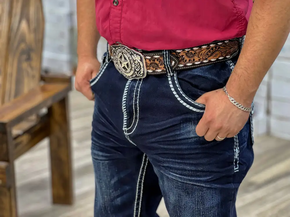 Men’s AM-2147 Dark Blue Jeans