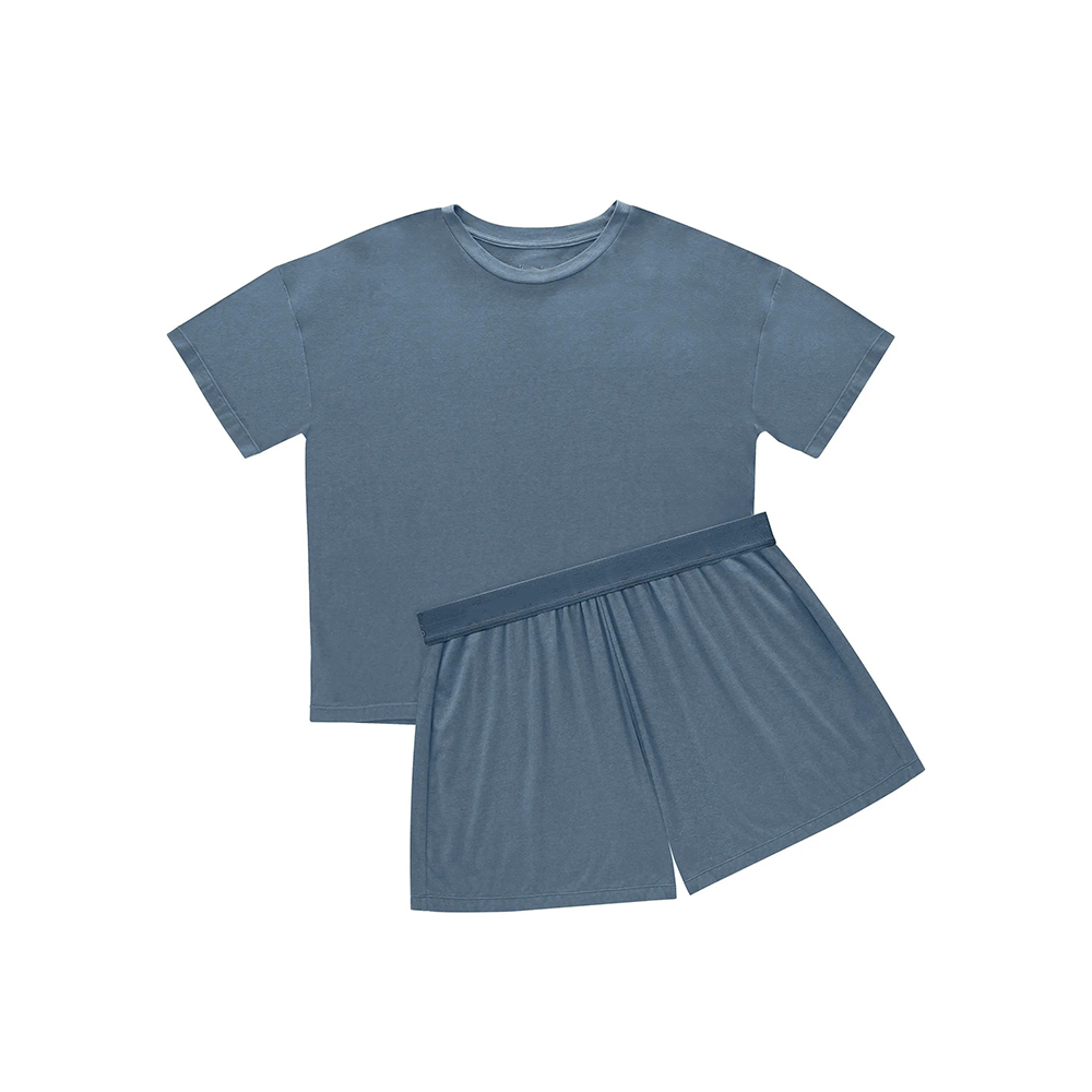 💝Last day promotion⏰Supersoft 2-Piece Lounge Set: Boxy Tee & Sleep Shorts – Breathable, Stretch Fit for Women