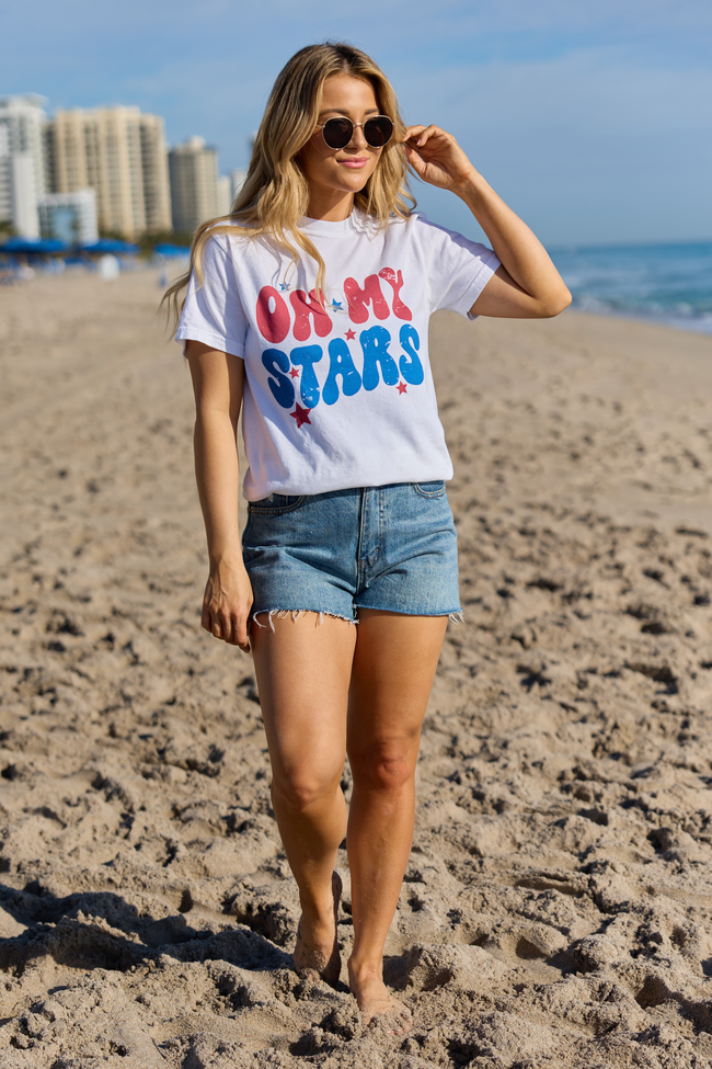 Oh My Stars White Graphic Tee