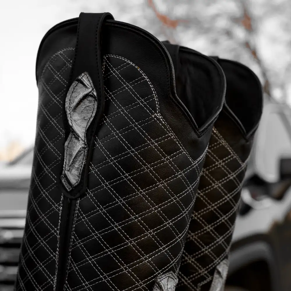 Eclipse Pirarucu Leather Boots - Square Toe