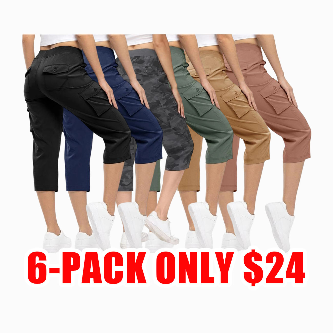 Women's Outdoor Cargo Capris – Lightweight Loose Shorts