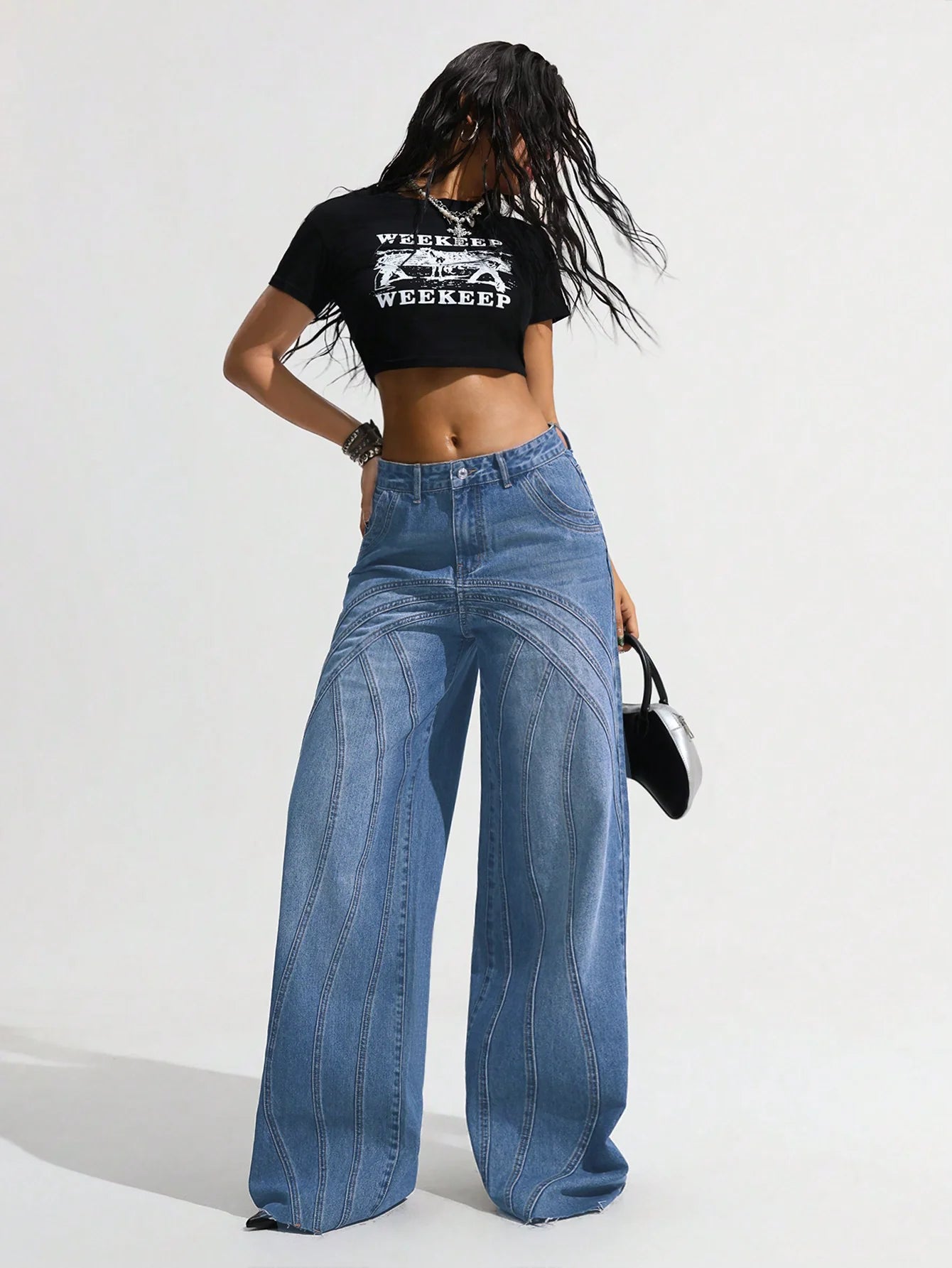 Pannel Play Wide Leg Jeans