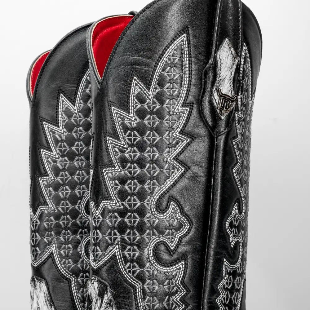 Genuine Cowhide Boots - Square Toe