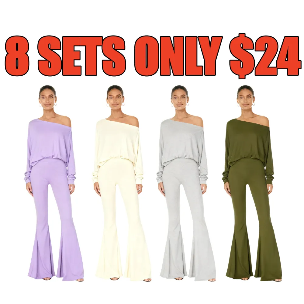 Women's Plain Two Piece Set