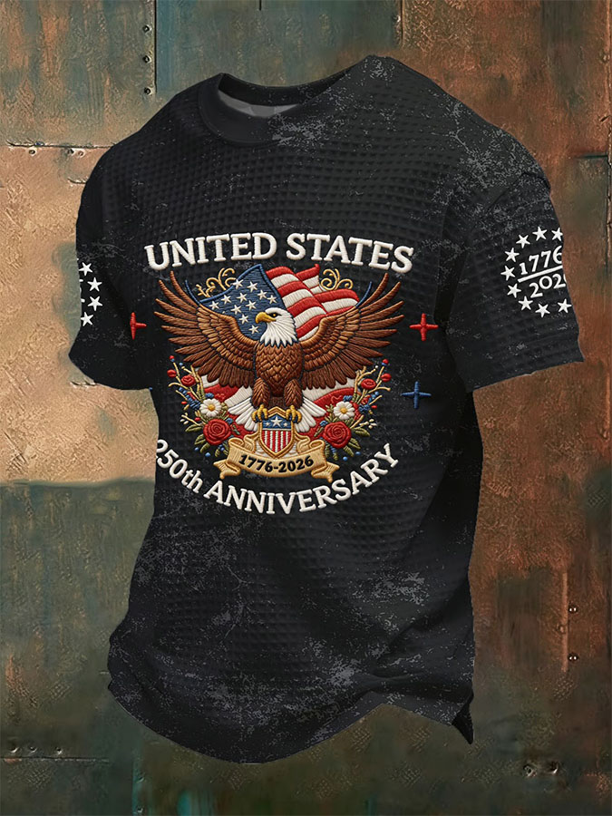 Men'S 250Th Anniversary Celebration Printed T-Shirt For American Independence Day