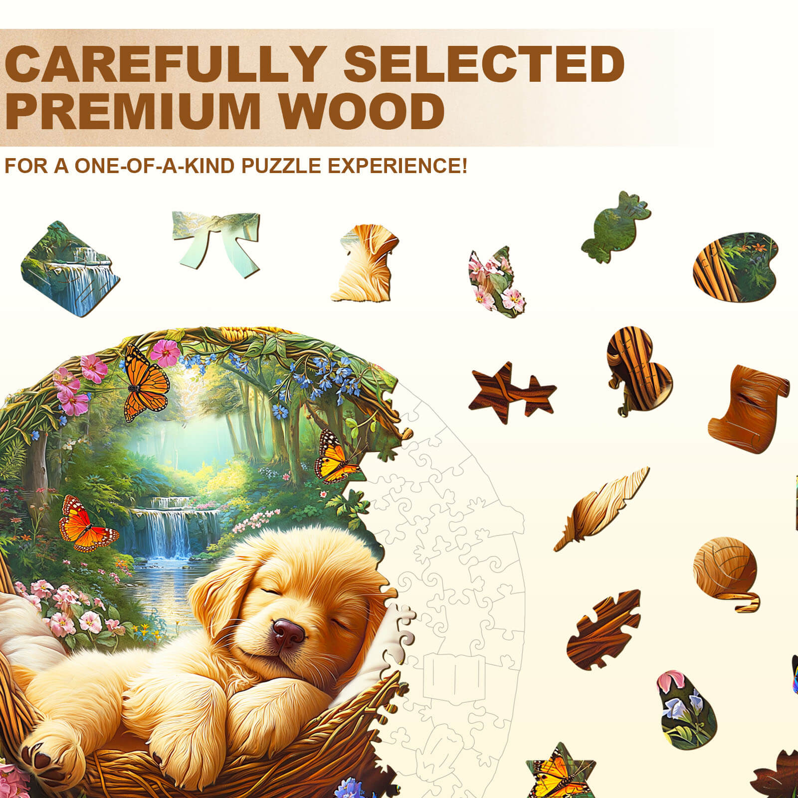 Sleeping puppy Wooden Jigsaw Puzzle