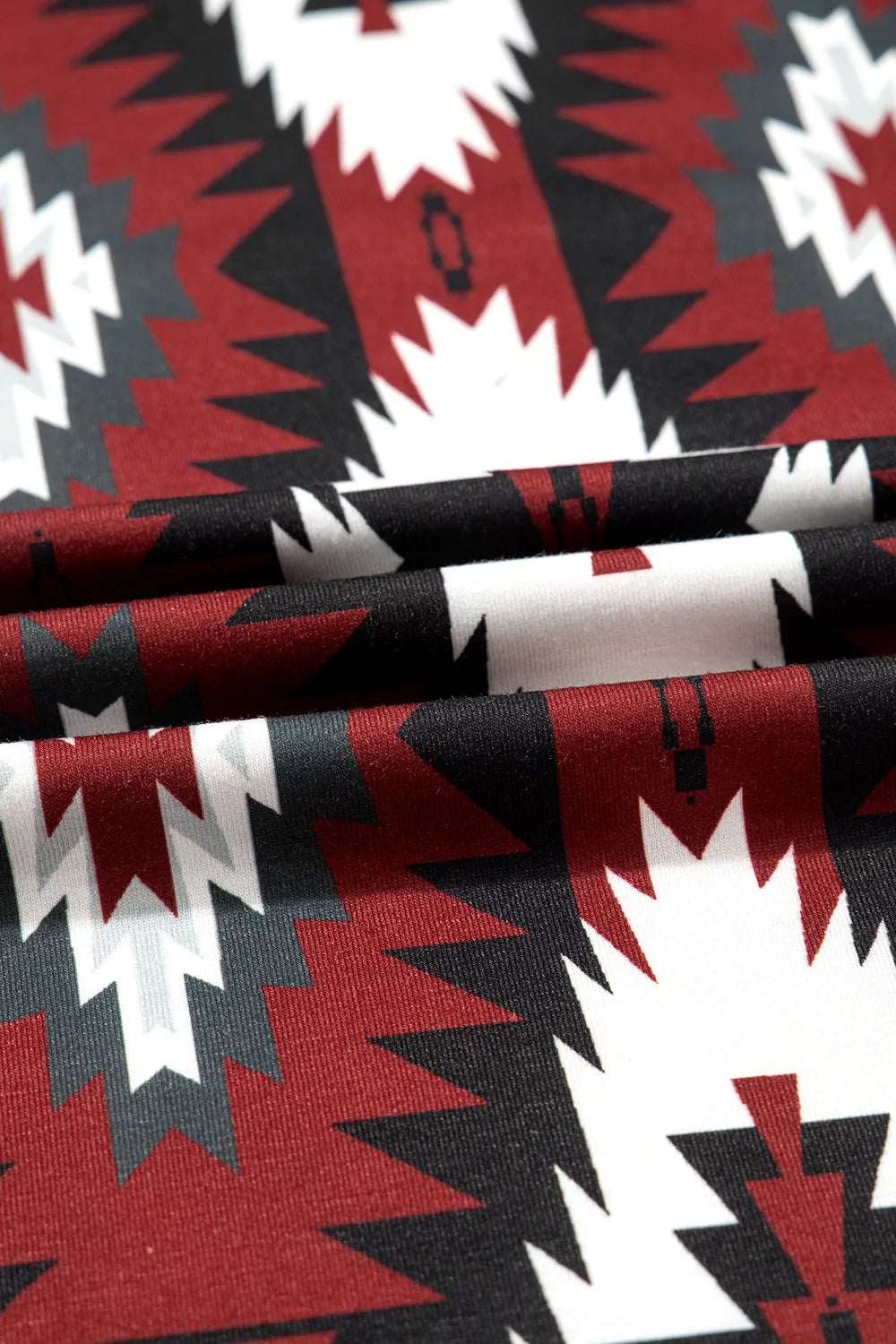 Aztec Print V-Neck Midi Dress