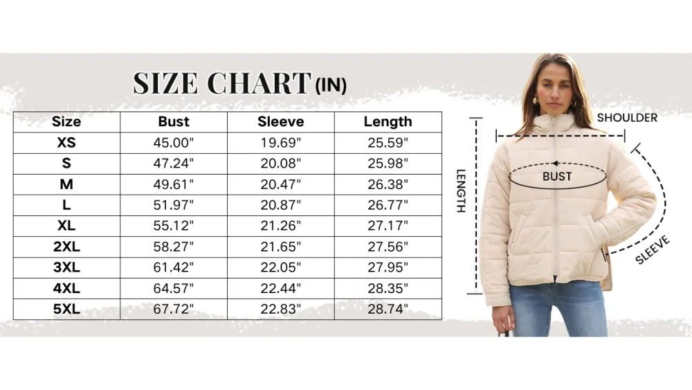Womens Quilted Puffer Jackets Lightweight Zipper Short Padded Coat With Pockets