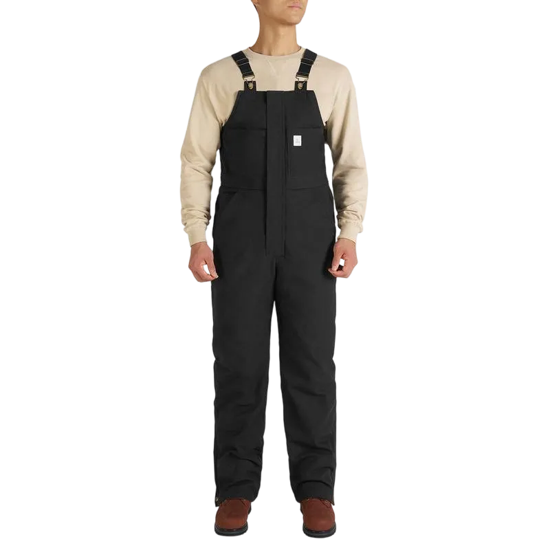 Men's Cold-Weather Insulated Bib Overalls - Loose-Fit Canvas + Tool Pockets