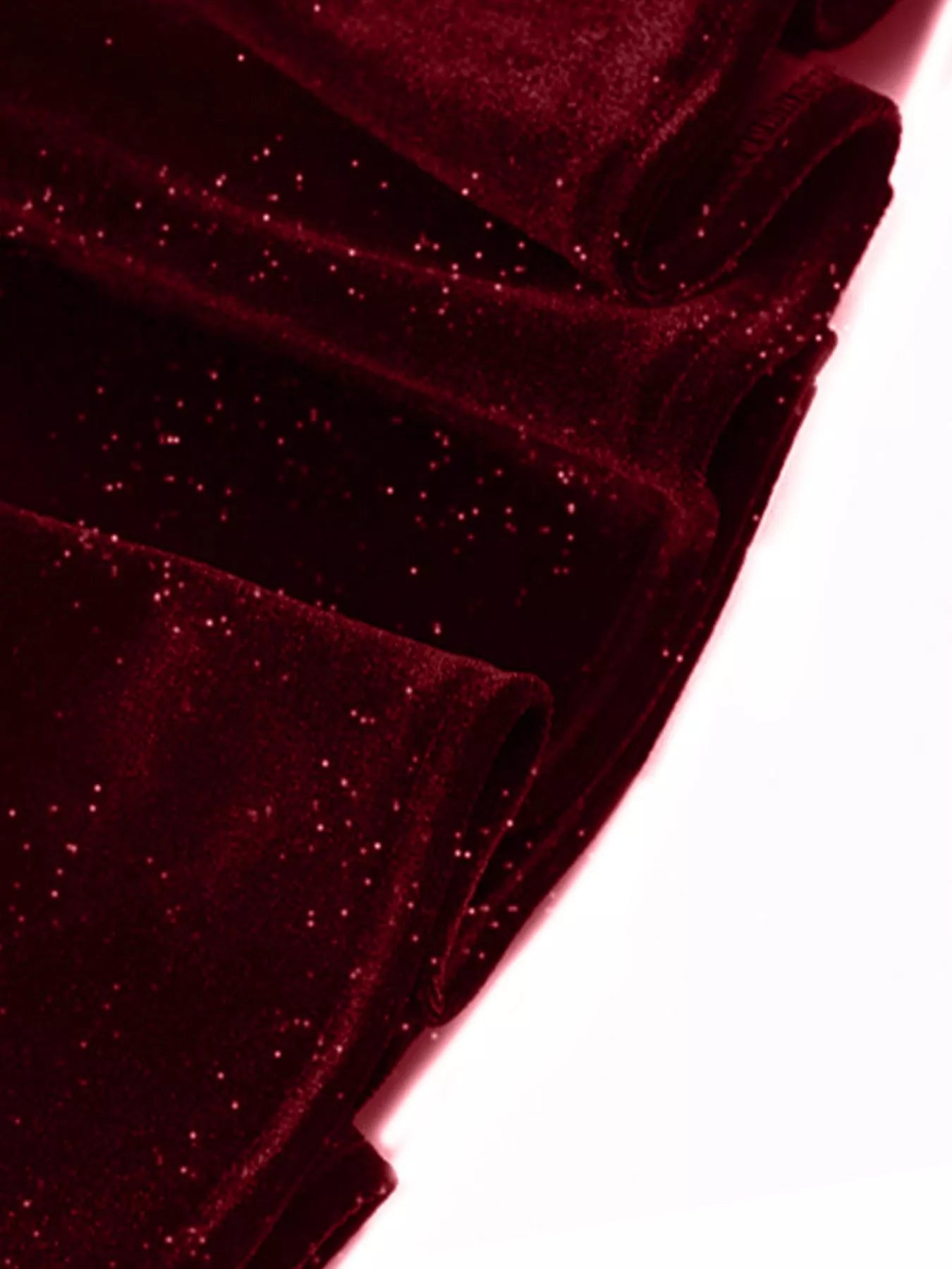 Velvet Ruched Long Sleeve T-Shirt