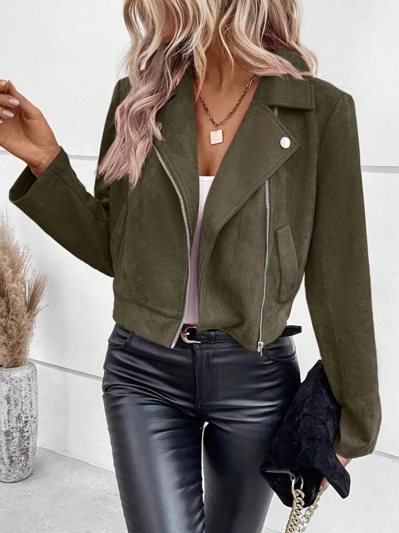 Zip Up Cropped Jacket