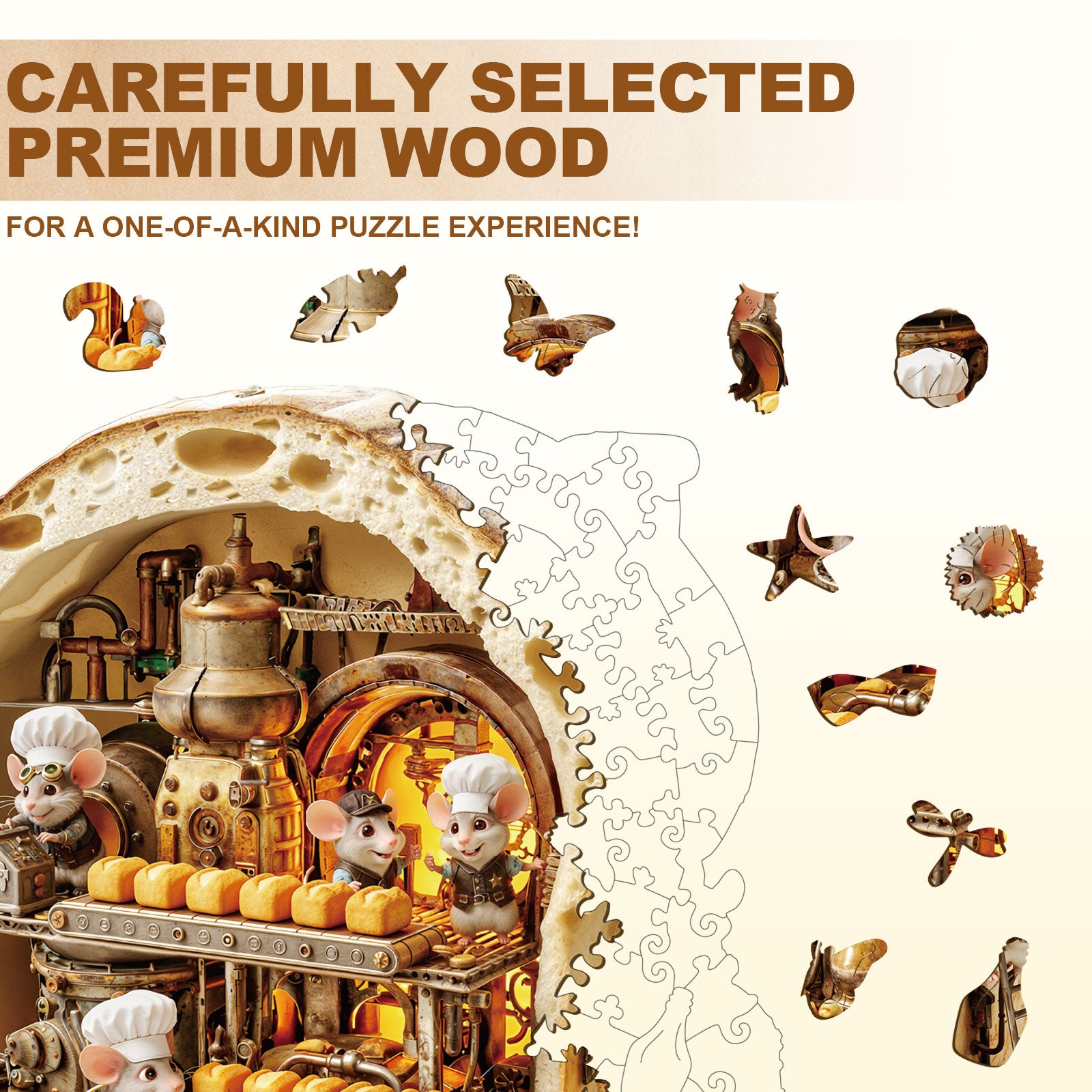 Mouse Bakery Wooden Jigsaw Puzzle