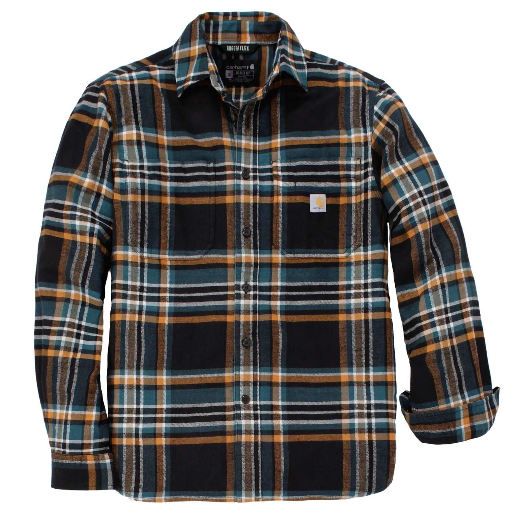 CHT Rugged Flex Relaxed Fit Midweight Flannel Long-Sleeve Plaid Shirt 107010