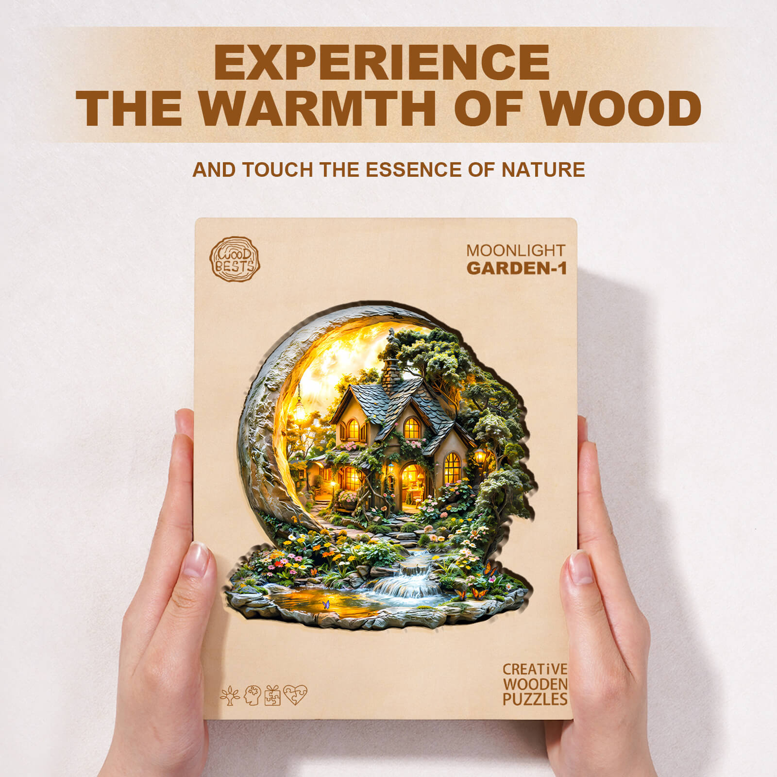 Moonlight Garden-1 Wooden Jigsaw Puzzle