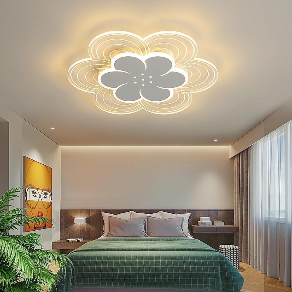 Flower Shapes Dimmable LED White Modern Ceiling Lights Flush Mount Lighting