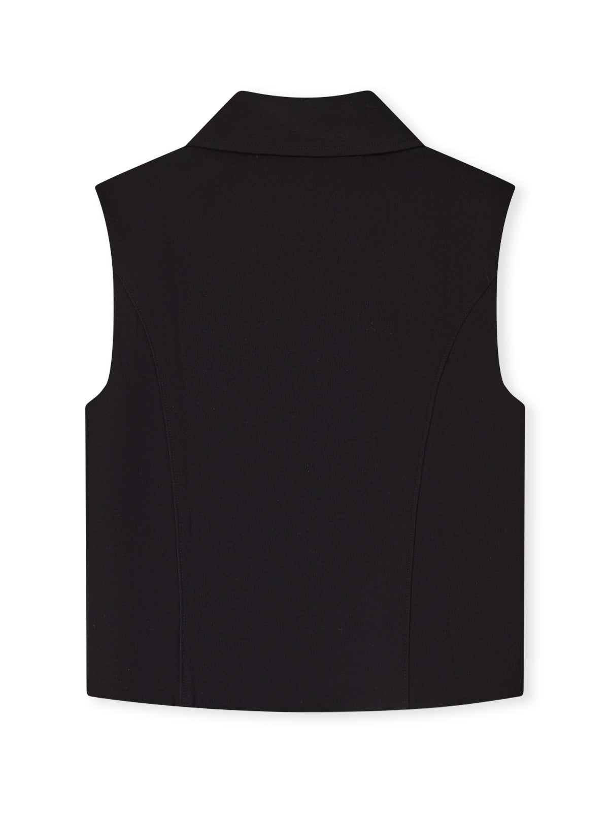 ASOBIO Double-Zip Sleeveless Fitted Shirt Top