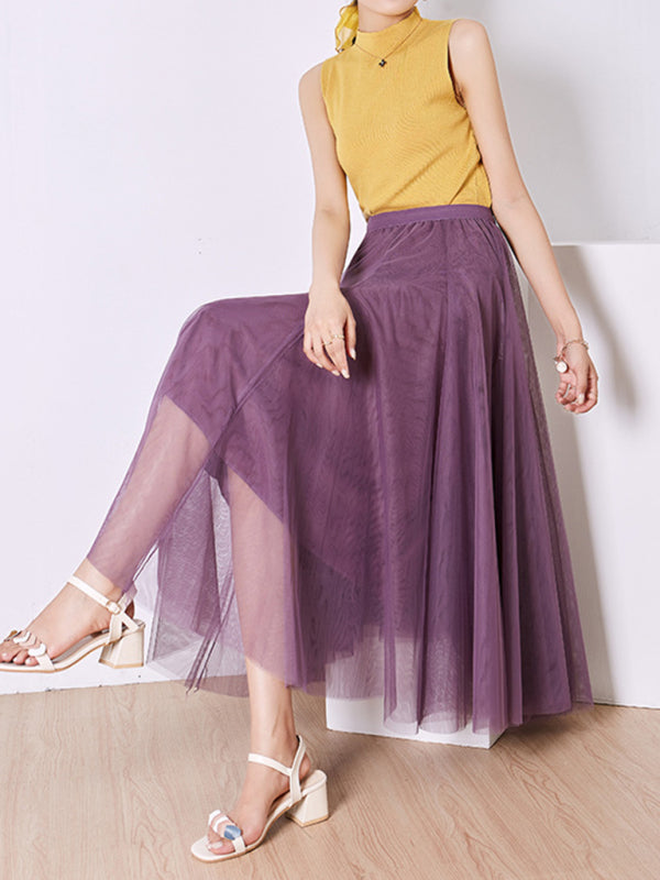 A-Line Skirt Midi Skirt