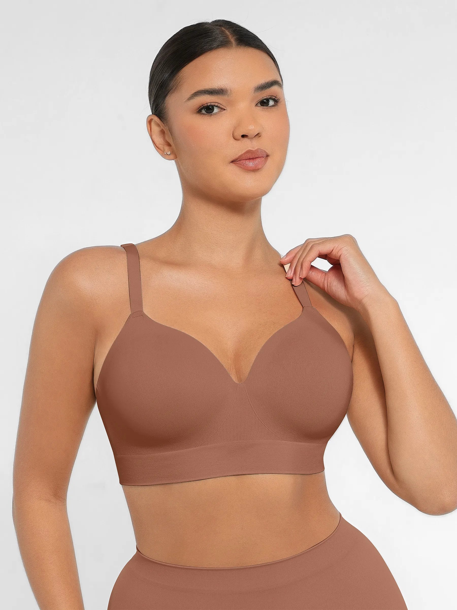 Feelingirl Wireless Push-Up Seamless Comfort Full Coverage Bra