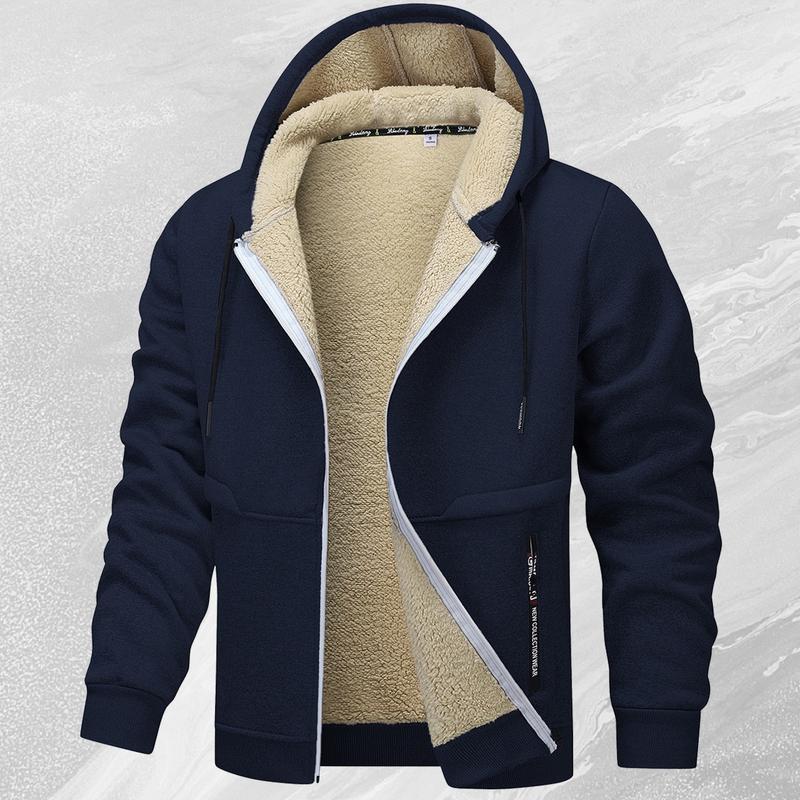 Men's Fleece-Lined Hooded Warmth Jacket