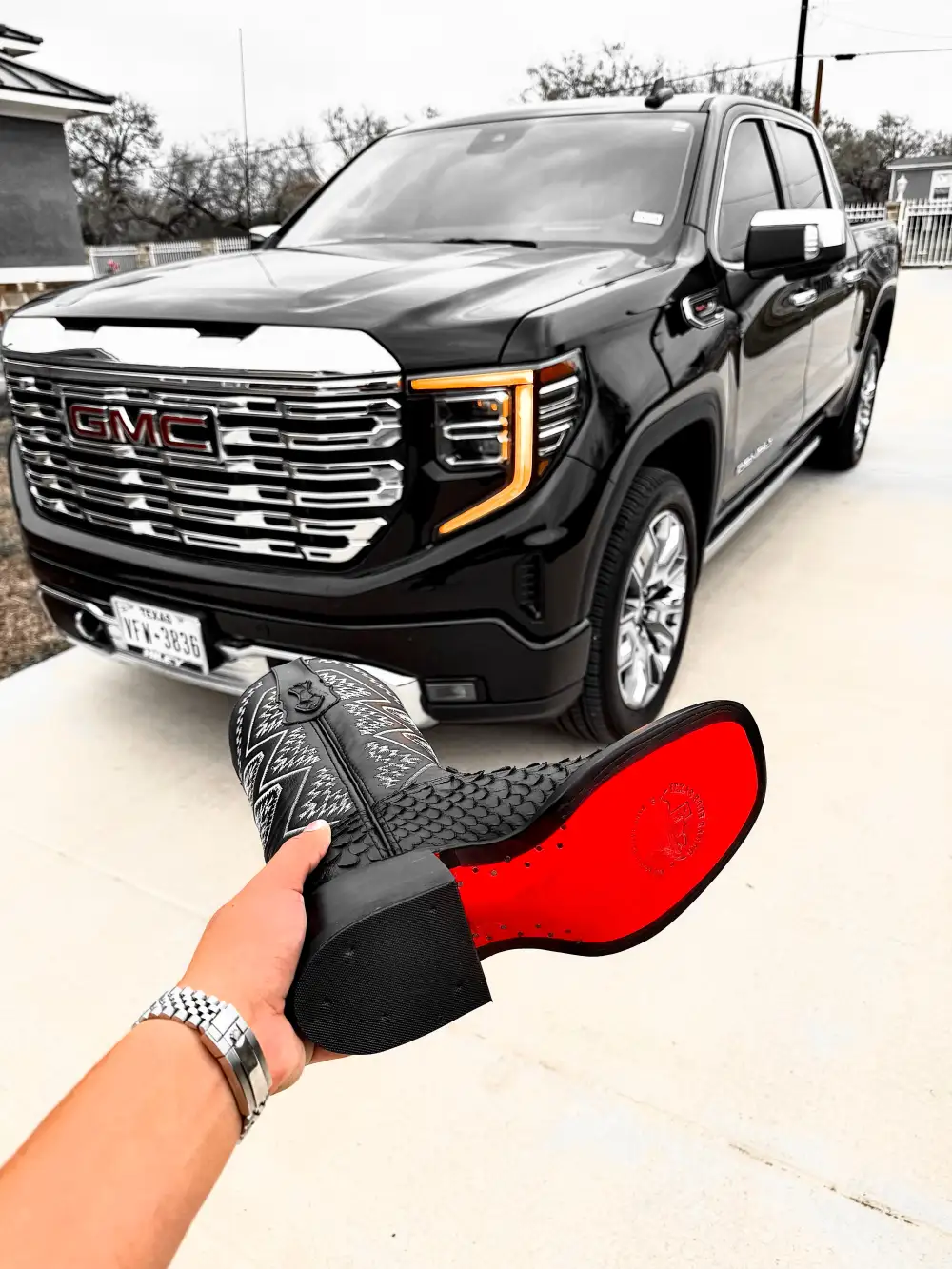 “Black Mamba” Python Leather Boots - Square Toe