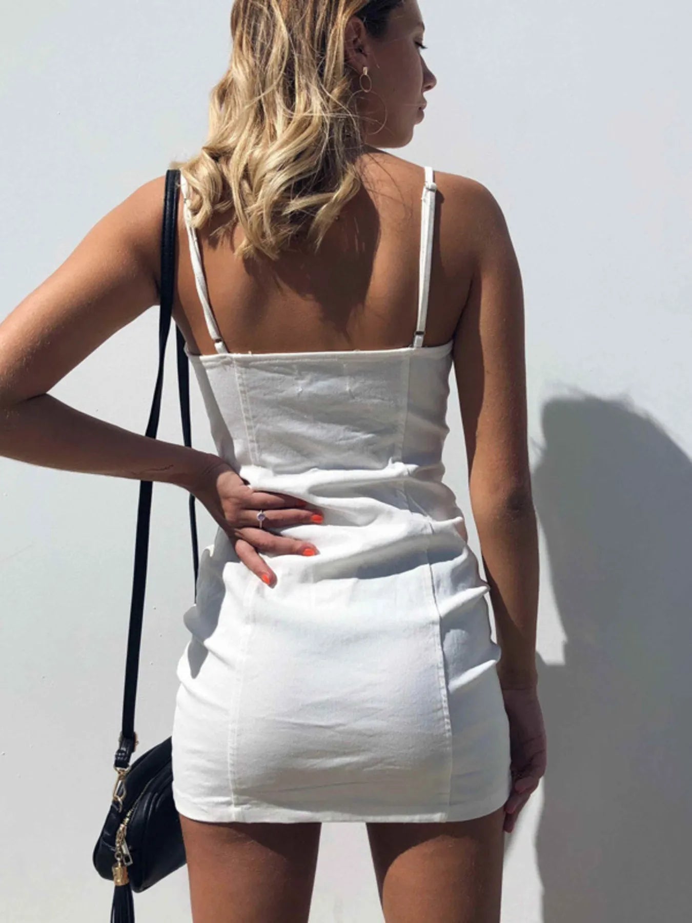 Plus Size Zip-Front Bodycon Mini Dress