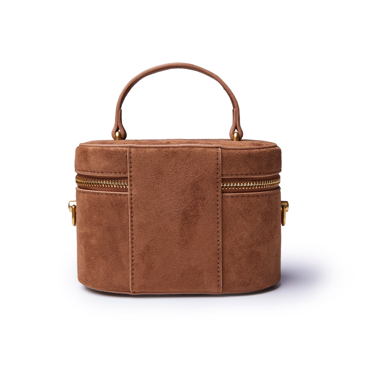 MINI SUEDE VANITY BAG - BROWN
