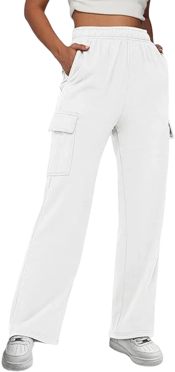 Womens High Waist Cargo Sweatpants Baggy