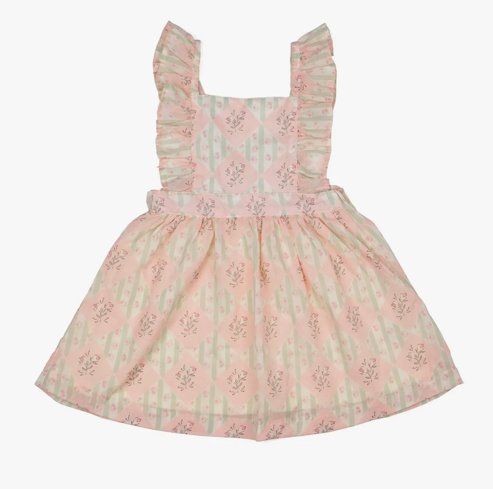 Pinafore Dress - Spring Patchwork Floral