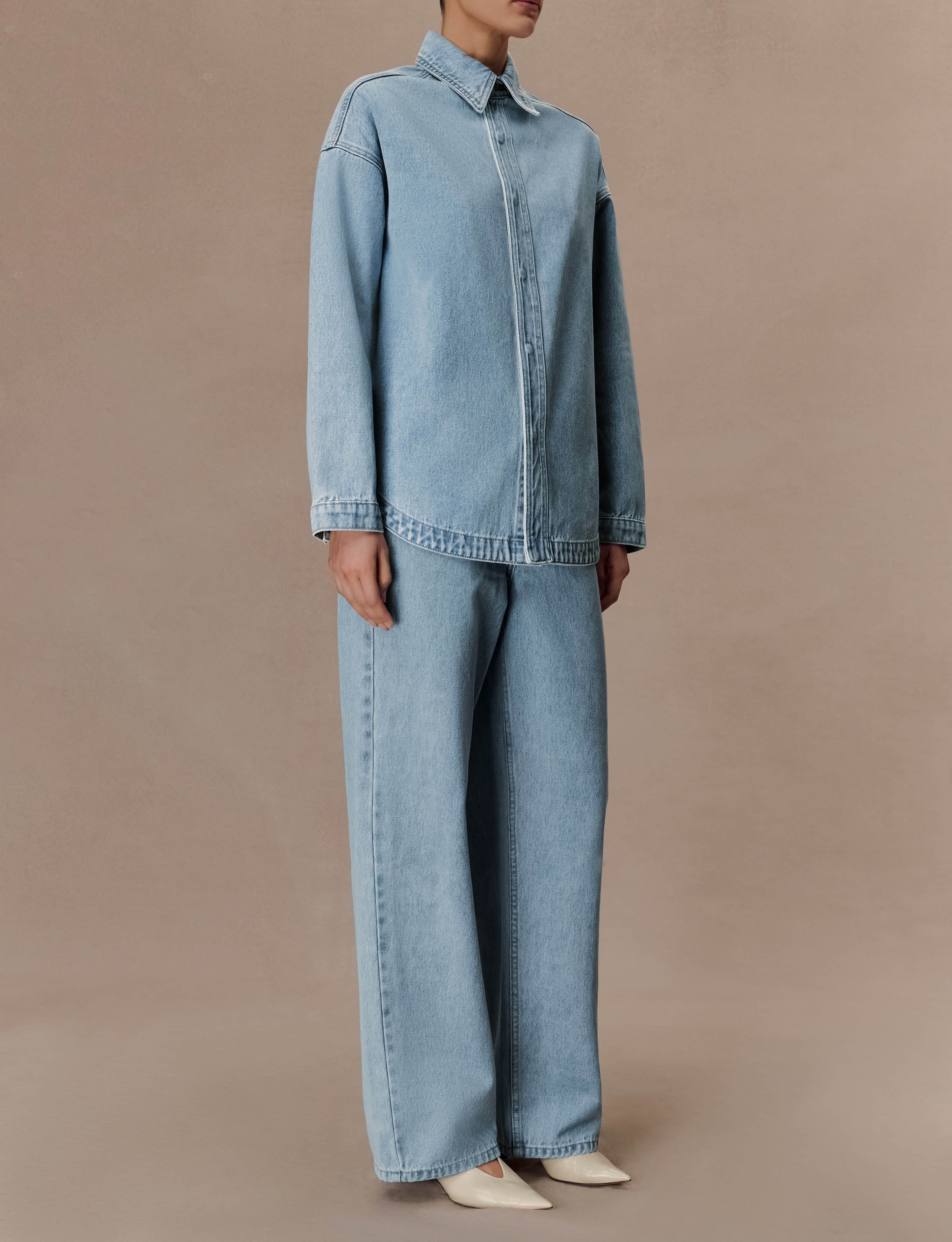 Blue Mid Rise Denim Jeans